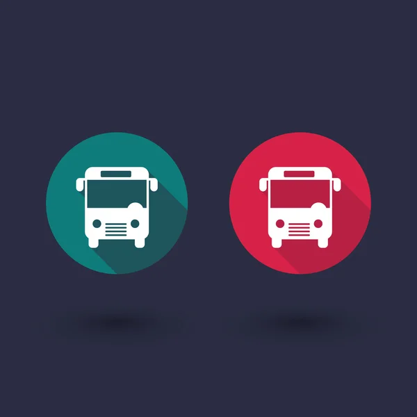 Bus flat icon, city public transport, bus tours, vector illustration — Stockvector