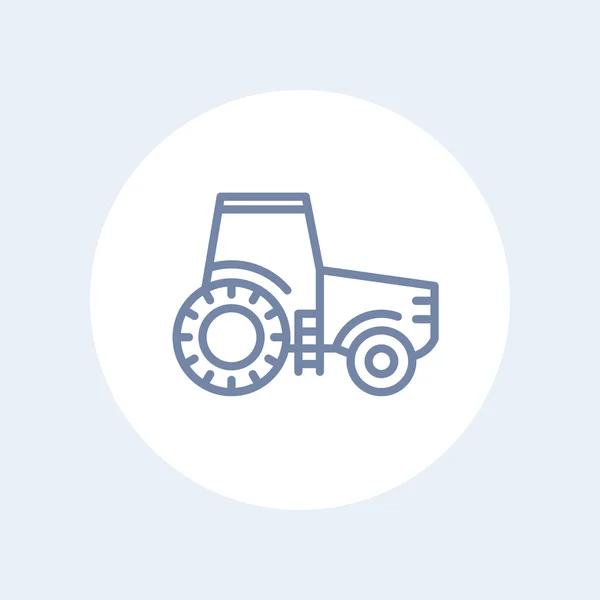 Ícone de linha de trator, agromotor, ícone isolado de máquinas agrícolas, ilustração vetorial — Vetor de Stock