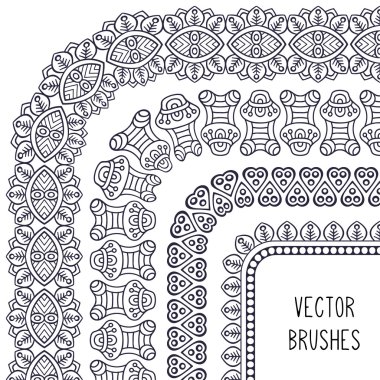 Etnik fırça koleksiyonu