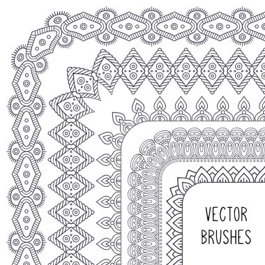 Etnik fırça koleksiyonu