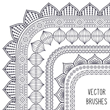 Etnik fırça koleksiyonu