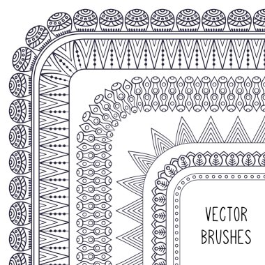 Etnik fırça koleksiyonu