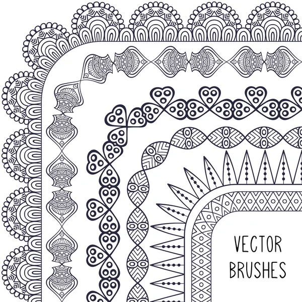 Ethnic brush collection — Stock Vector