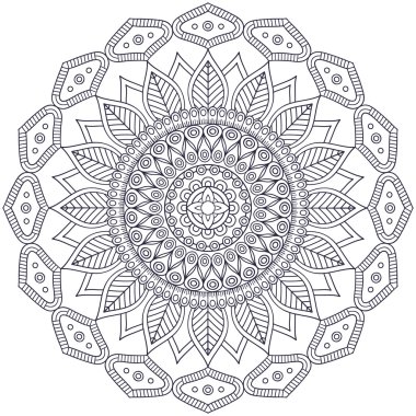 Vektör Hintli Mandala