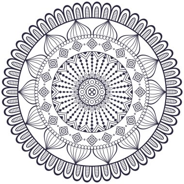 Vektör Hintli Mandala
