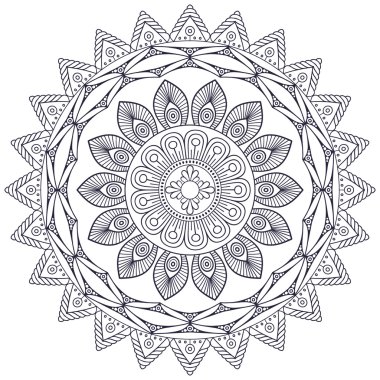 Vektör Hintli Mandala