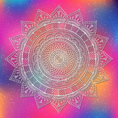 Vektör Hintli Mandala