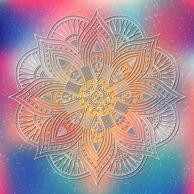 Vektör Hintli Mandala