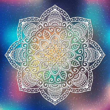 Vektör Hintli Mandala