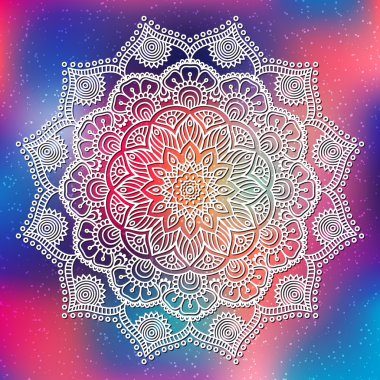 Vektör Hintli Mandala