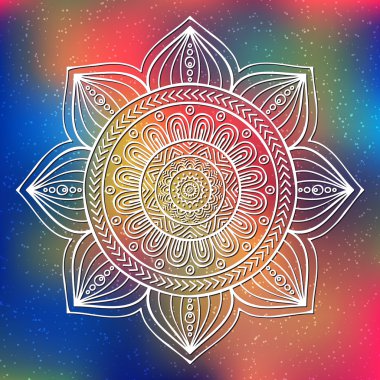 Vektör Hintli Mandala