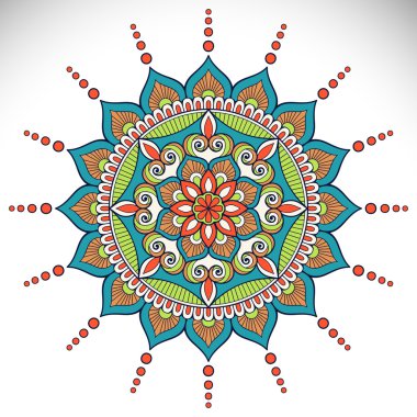 Vektör Hintli Mandala