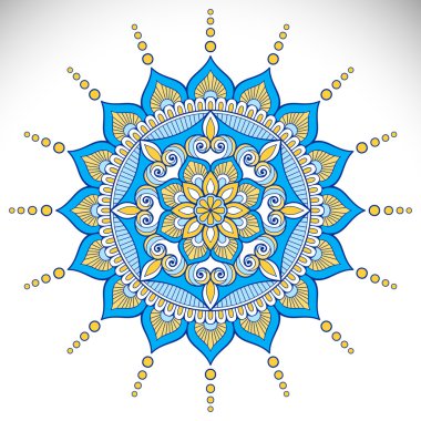 Vektör Hintli Mandala