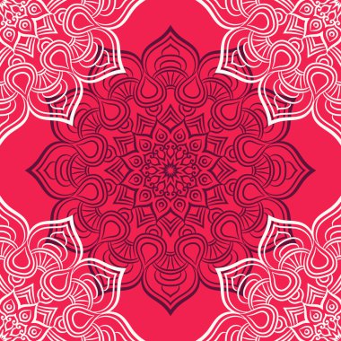 etnik çiçek seamless modeli