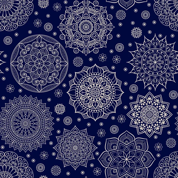 Ethnic floral seamless pattern — Stock Vector