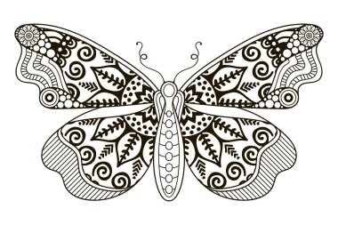 vektör siyah kelebek