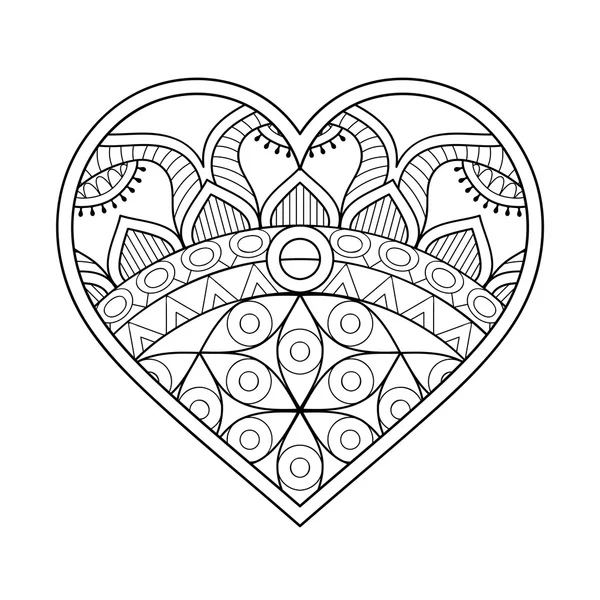 Corazón ornamental vectorial — Vector de stock