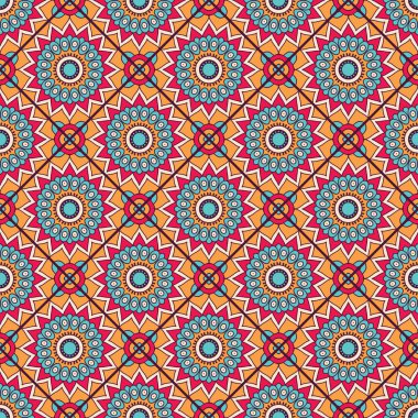 etnik çiçek seamless modeli