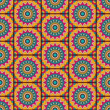 etnik çiçek seamless modeli