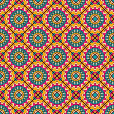 etnik çiçek seamless modeli