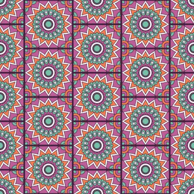 etnik çiçek seamless modeli