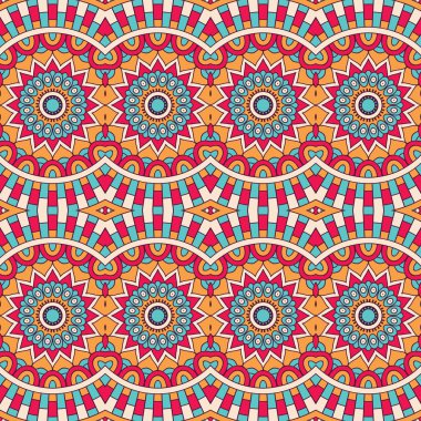 etnik çiçek seamless modeli