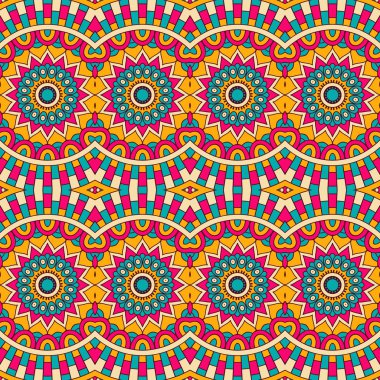 etnik çiçek seamless modeli