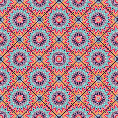 etnik çiçek seamless modeli