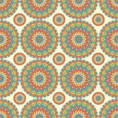 etnik çiçek seamless modeli