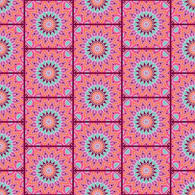 etnik çiçek seamless modeli