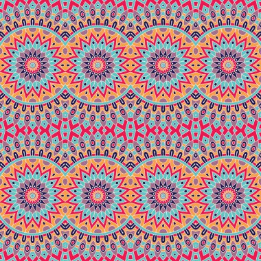 etnik çiçek seamless modeli