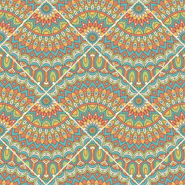 etnik çiçek seamless modeli