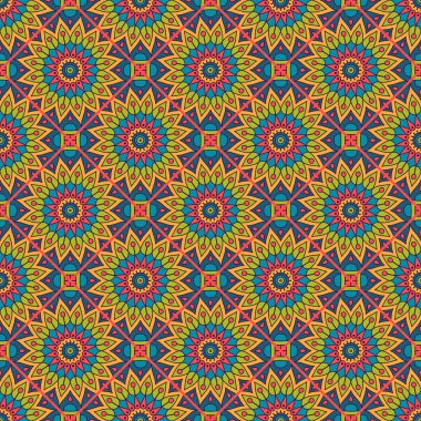 etnik çiçek seamless modeli