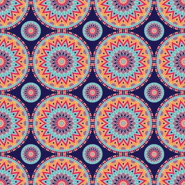 etnik çiçek seamless modeli