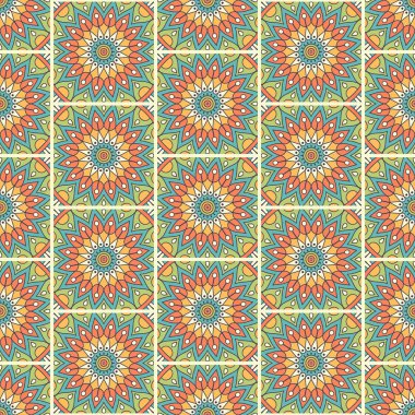 etnik çiçek seamless modeli