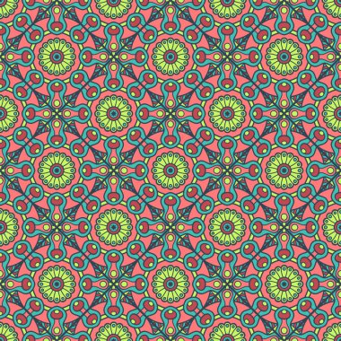 etnik çiçek seamless modeli