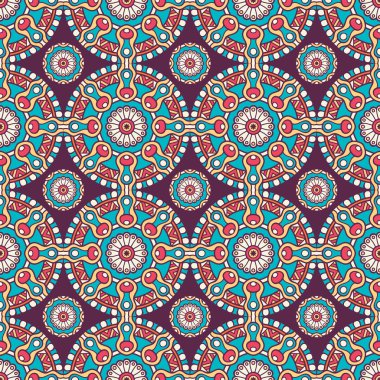 etnik çiçek seamless modeli