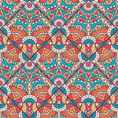 etnik çiçek seamless modeli