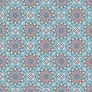 etnik çiçek seamless modeli