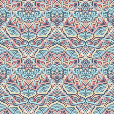 etnik çiçek seamless modeli