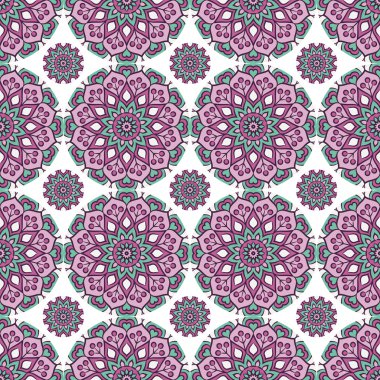 etnik çiçek seamless modeli