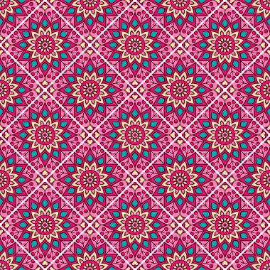 etnik çiçek seamless modeli