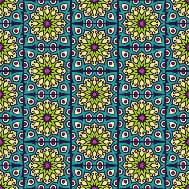 etnik çiçek seamless modeli