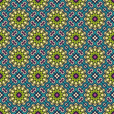 etnik çiçek seamless modeli