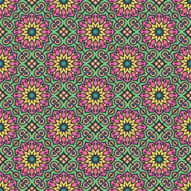 etnik çiçek seamless modeli