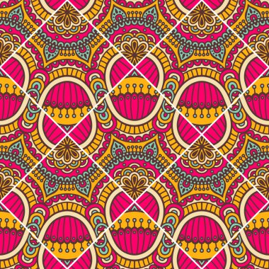 etnik çiçek seamless modeli