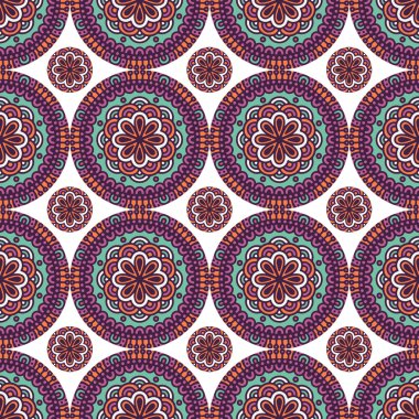 etnik çiçek seamless modeli