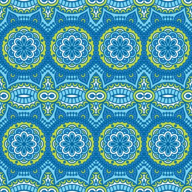 etnik çiçek seamless modeli