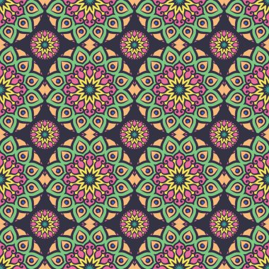 etnik çiçek seamless modeli