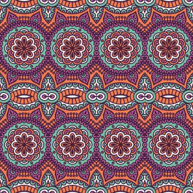 etnik çiçek seamless modeli